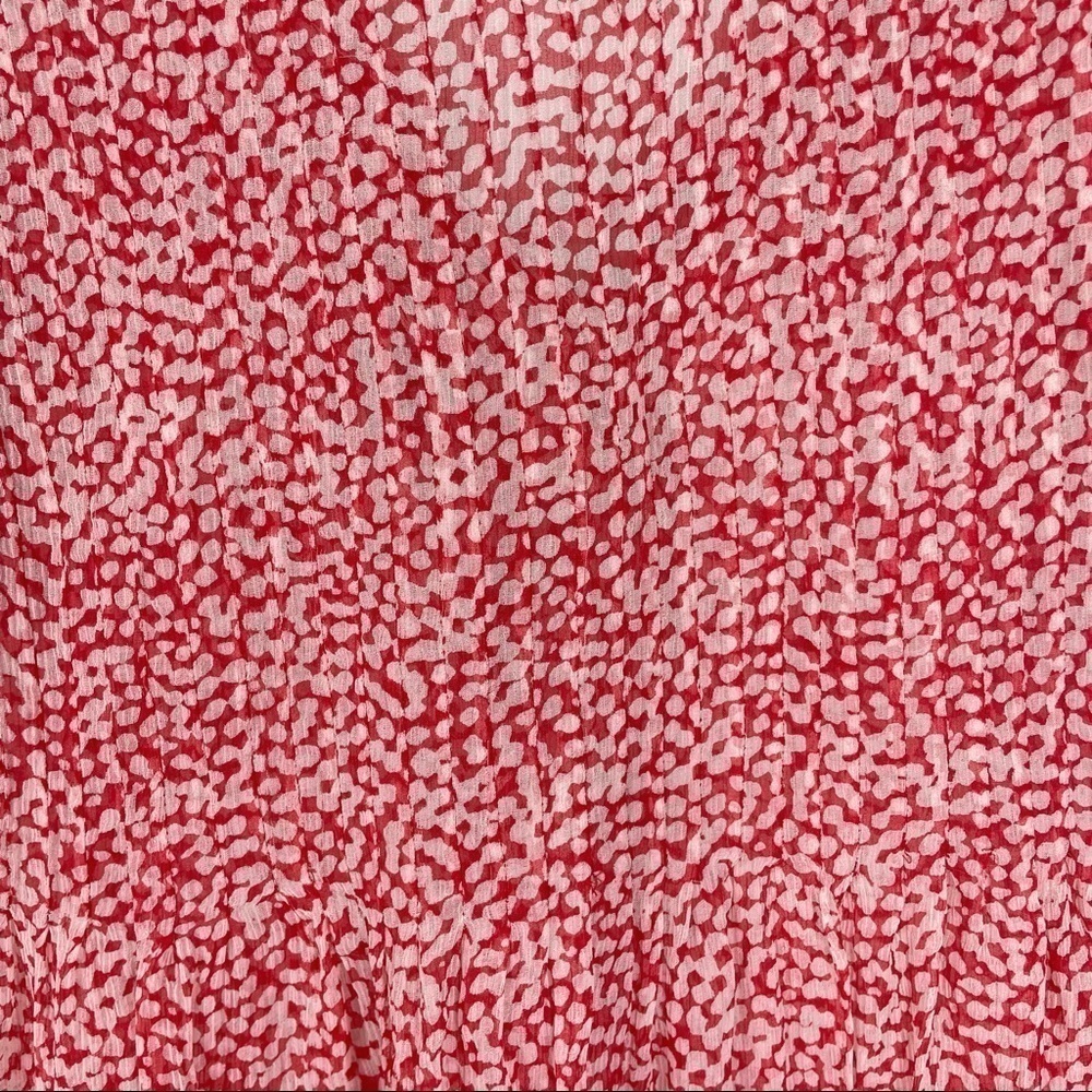 Joie red silk sheer tie blouse xs - Picture 5 of 6